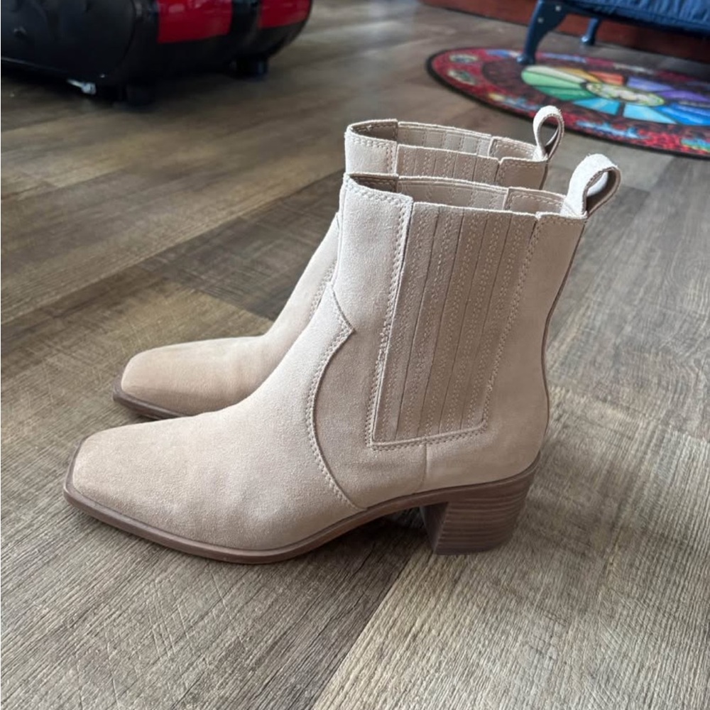 Dolce Vita Beige Heeled Boots